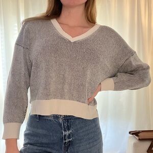 Dreamers V-Neck Sweater - Black and White